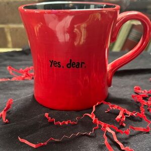 Red Ceramic Mug with Black Interior